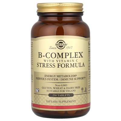 Solgar, B-Komplex mit Vitamin C Stressformel, 250 Tabletten