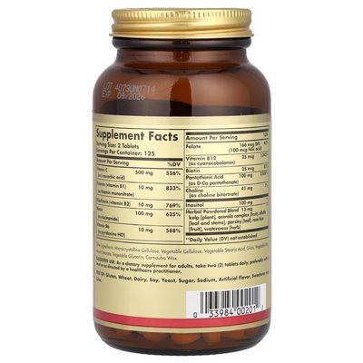 Solgar, B-Komplex mit Vitamin C Stressformel, 250 Tabletten