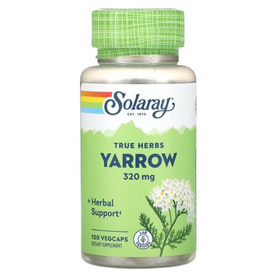 Solaray, True Herbs, Yarrow, 320 mg, 100 Vegcaps Solaray, True Herbs, Yarrow, 320 mg, 100 Vegcaps