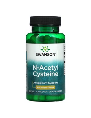 Swanson, N-Acetyl Cysteina, Wsparcie Antyoksydacyjne, 600 mg, 100 kapsułek Swanson, N-Acetyl Cysteina, Wsparcie Antyoksydacyjne, 600 mg, 100 kapsułek