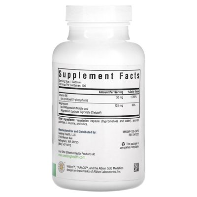 Seeking Health, Magnesium Plus mit Vitamin B6, 100 vegetarische Kapseln