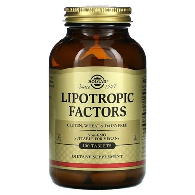 Solgar, lipotropic factors, 100 tablets