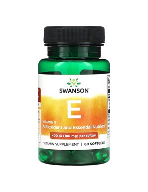 Swanson, Witamina E, 180 mg (400 IU), 60 Softgeli