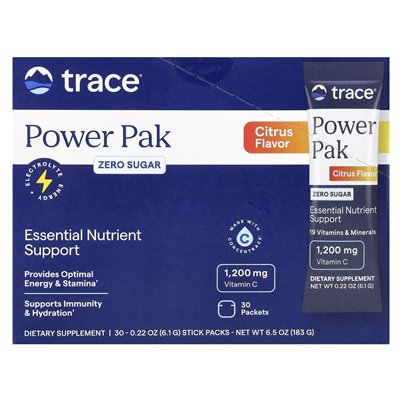 Ślad, Power Pak, zero cukru, cytrusy, 30 pakietów, 0,22 uncji (6,1 g)