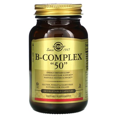 Solgar, B-Complex „50”, 100 kapsułek warzywnych