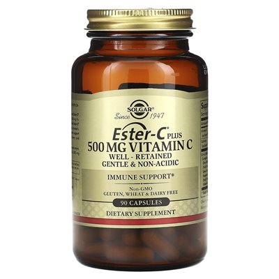 Solgar, Ester-C Plus, Vitamin C, 500 mg, 90 Kapseln