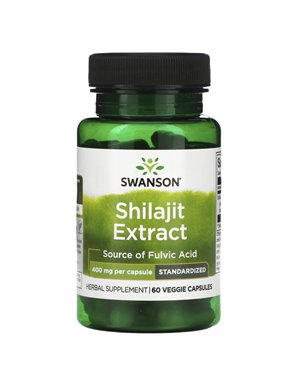 Swanson, Shilajit-Extrakt, standardisiert, 400 mg, 60 vegetarische Kapseln Swanson, Shilajit-Extrakt, standardisiert, 400 mg, 60 vegetarische Kapseln