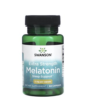Swanson, Extra Strength Melatonin, 5mg, 60 Capsules Swanson, Extra Strength Melatonin, 5mg, 60 Capsules