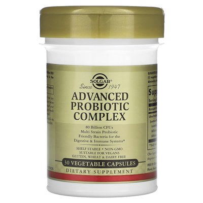 Solgar, zaawansowany kompleks probiotyczny, 80 miliardów CFU, 30 kapsułek warzywnych