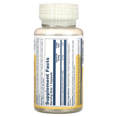 Solaray, selen, 50 mcg, 100 kapsułek Solaray, selen, 50 mcg, 100 kapsułek
