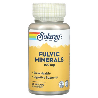Solaray, Fulvic Minerals, 100 mg, 30 vegetarische Kapseln