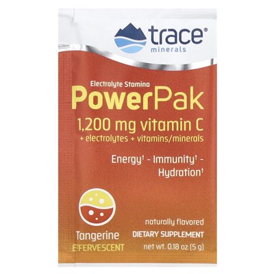Ślad, prąd elektrolitowy Powerpak, Tangerine, 30 pakietów, 0,18 uncji (5 g) każdy
