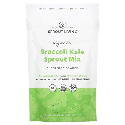 Sprout Living, Organic Broccoli Kale Sprout Mix, 4 uncje (113 g)
