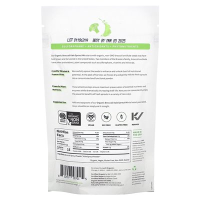Sprout Living, Organic Broccoli Kale Sprout Mix, 4 uncje (113 g)