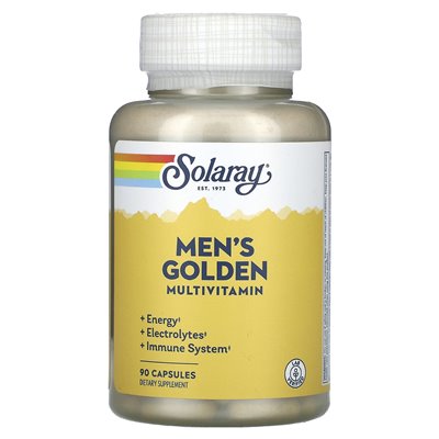 Solaray, Golden Multivitamin Men, 90 Kapseln
