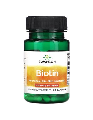 Swanson, Biotyna, 5,000 mcg, 30 Kapsułek Swanson, Biotyna, 5,000 mcg, 30 Kapsułek
