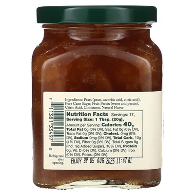 Stonewall Kitchen, Zimt-Birnen-Marmelade, 12 oz (340 g)