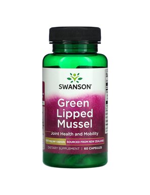 Swanson, Małże zielonolistne, 500 mg, 60 kapsułek Swanson, Małże zielonolistne, 500 mg, 60 kapsułek