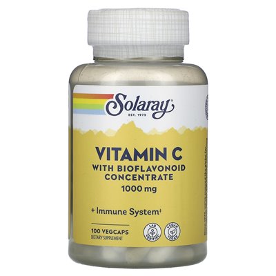 Solaray, Vitamin C with Bioflavonoid Concentrate, 1000mg, 100 Vegcaps