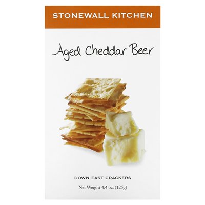 Stonewall Kitchen, Down East Crackers, starsze piwo Cheddar, 4,4 uncji (125 g)