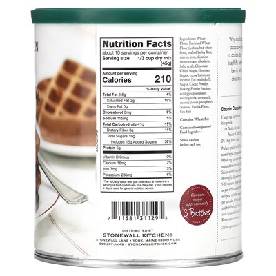Stonewall Kitchen, Double Chocolate Pancake & Waffle Mix, 16 uncji (453,6 g) Stonewall Kitchen, Double Chocolate Pancake & Waffle Mix, 16 uncji (453,6 g)