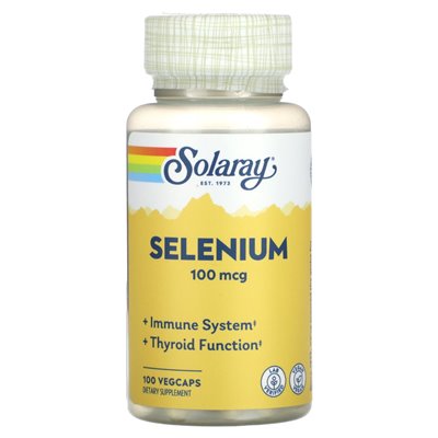 Solaray, selen, 100 mcg, 100 Vegcaps