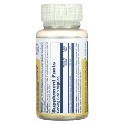 Solaray, selen, 100 mcg, 100 Vegcaps