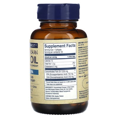 Best Wild Alaskan Fish Oil, EPA Peak, 30 Softgels