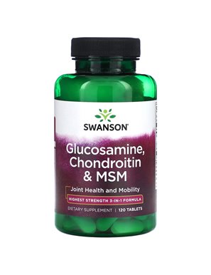 Swanson, Glucosamin, Chondroitin und MSM, 120 Tabletten Swanson, Glucosamin, Chondroitin und MSM, 120 Tabletten