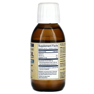 WILEY's Finest, Wild Alaskan Fish Oil, szczyt omega-3, naturalna cytryna, 2300 mg, 4,23 fl oz (125 ml)