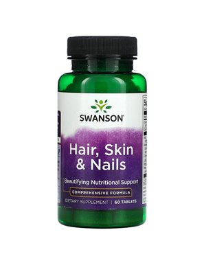 Swanson, Hair, Skin & Nails, 60 Tablets Swanson, Hair, Skin & Nails, 60 Tablets
