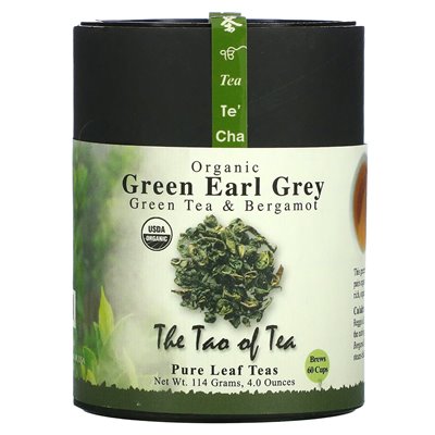 Tao herbaty, ekologiczna zielona herbata i bergamotka, Green Earl Grey, 4 uncje (114 g)