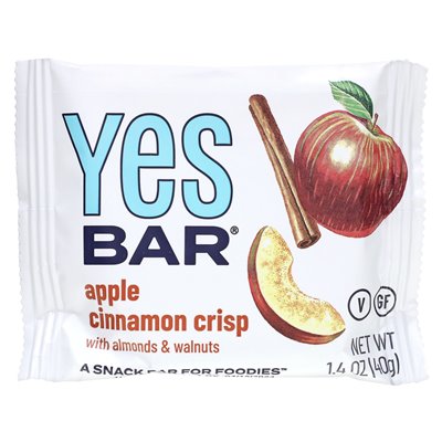 Yes, bar, snack bar, Apple Cinnamon Crisp, 6 bars, 1.4 oz (40 g)
