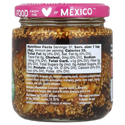 Somos, Salsa Macha, Mexikanischer Chili Crisp, Mango und Ananas, Medium, 6,5 oz (185 g)