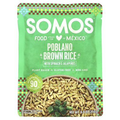Somos, Poblano Brown Rice with Spinach and Jalapenos, 8.8 oz (250 g) Somos, Poblano Brown Rice with Spinach and Jalapenos, 8.8 oz (250 g)