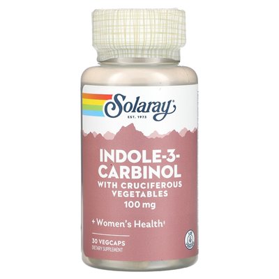 Solaray, Indole-3-Carbinol with Cruciferous Vegetables, 100mg, 30 Vegcaps