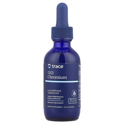 Trace Minerals ®, Jonowy Chrom, 550 mcg, 2 uncji (59 ml)
