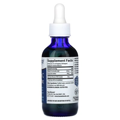 Ślad, witamina C + cynk jonowy, 2 fl Oz (59 ml)
