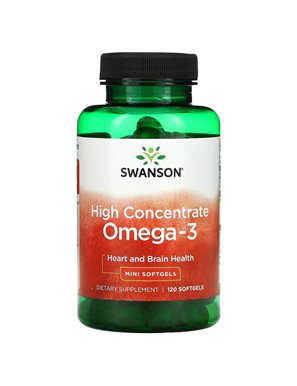 Swanson, Wysokie Stężenie Omega-3, 120 Mini Softgeli