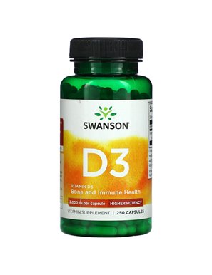 Swanson, Vitamin D3, 2000 IE, 250 Kapseln Swanson, Vitamin D3, 2000 IE, 250 Kapseln