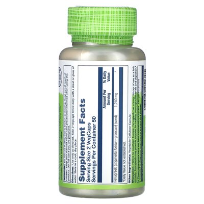 Solaray, prawdziwe zioła, kozieradka, 1240 mg, 100 Vegcaps (620 mg na kapsułkę) Solaray, prawdziwe zioła, kozieradka, 1240 mg, 100 Vegcaps (620 mg na kapsułkę)