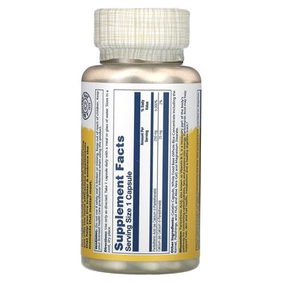 Solaray, Pantothenic Acid, 250mg, 100 Capsules