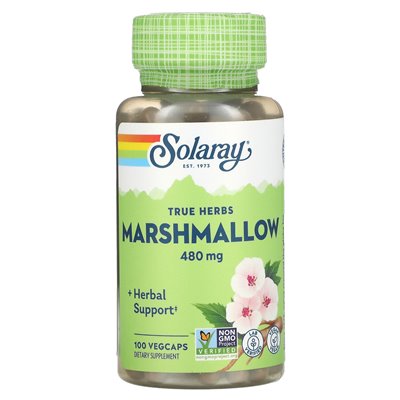 Solaray, Marshmallow, 480 mg, 100 Vegcaps Solaray, Marshmallow, 480 mg, 100 Vegcaps