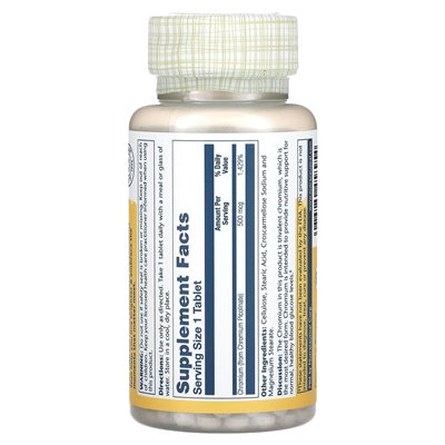 Solaray, Chrompicolinat, 500 mcg, 60 Tabletten