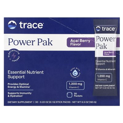Trace, Power Pak, Acai Berry, 30 pakietów, 0,22 uncji (6,1 g)