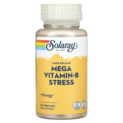 Solaray, Time Release, Great Vitamin B Stress, 60 Vegcaps