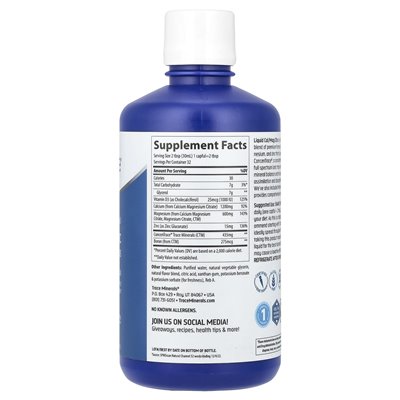 Ślad, płyn Cal/Mag/cynk + witamina D3, truskawka, 32 fl oz (946 ml)