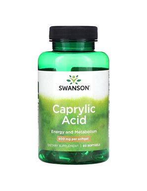 Swanson, Kwas Kaprylowy, 600 mg, 60 Softgeli Swanson, Kwas Kaprylowy, 600 mg, 60 Softgeli