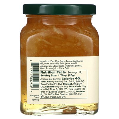 Stonewall Kitchen, Zitronen-Birnen-Marmelade, 13 oz (369 g)
