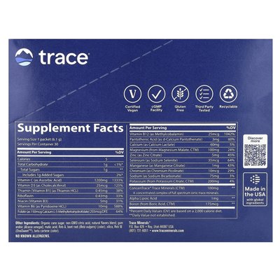 Trace, Power Pak, Guava Passion Fruit, 30 paczek, 0,22 uncji (6,1 g)